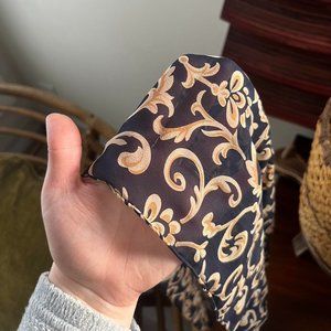 Golden Navy Baroque Scarf